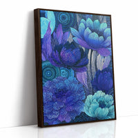Dotted Lotus Bloom in Midnight Blue