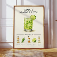 Spicy Margarita Cocktail Recipe Print