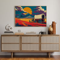 Prairie Wagons Chase Mountain Sunsets