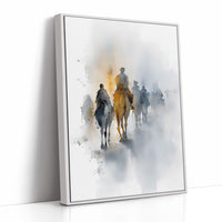 Riders Vanish Into Morning Haze