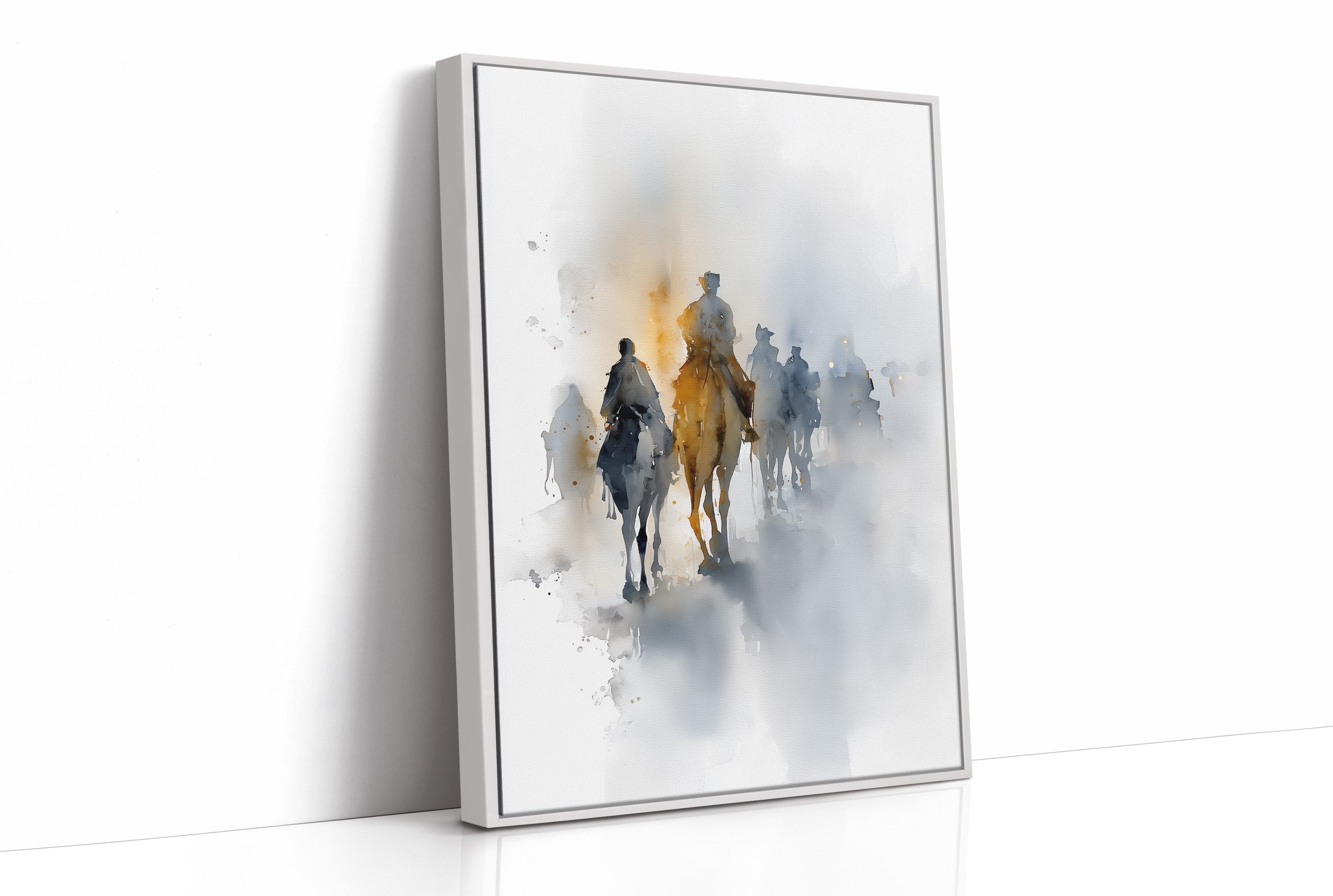 Riders Vanish Into Morning Haze