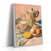 Golden Hour Brews On Painted Linen