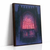Rose Window Aglow at Midnight