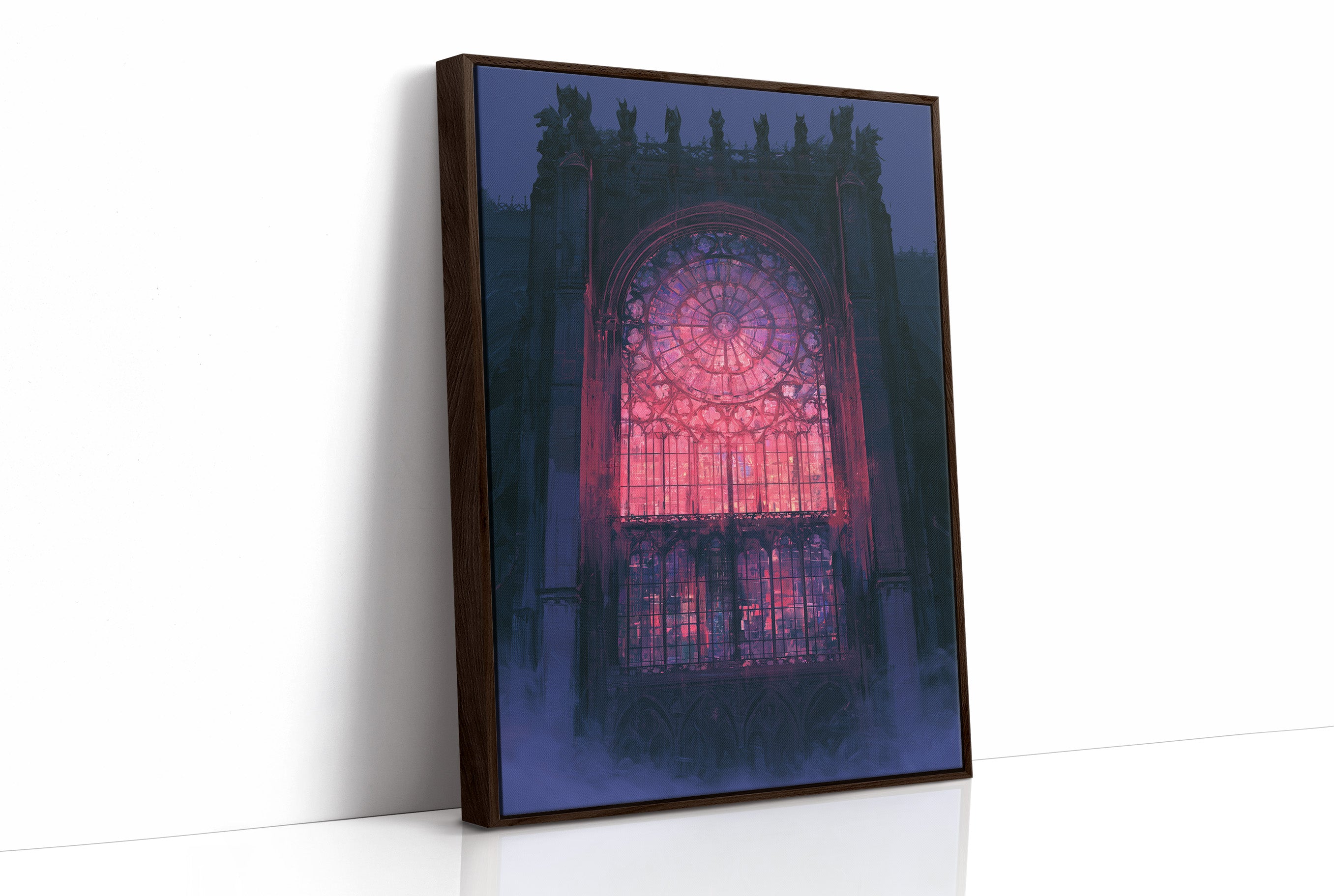 Rose Window Aglow at Midnight