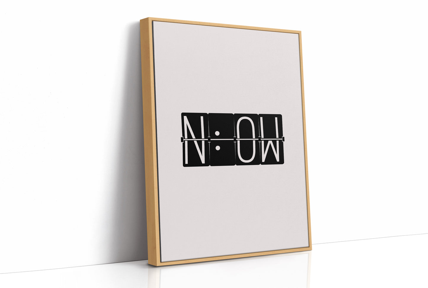 Now Flip Clock Minimal Typography