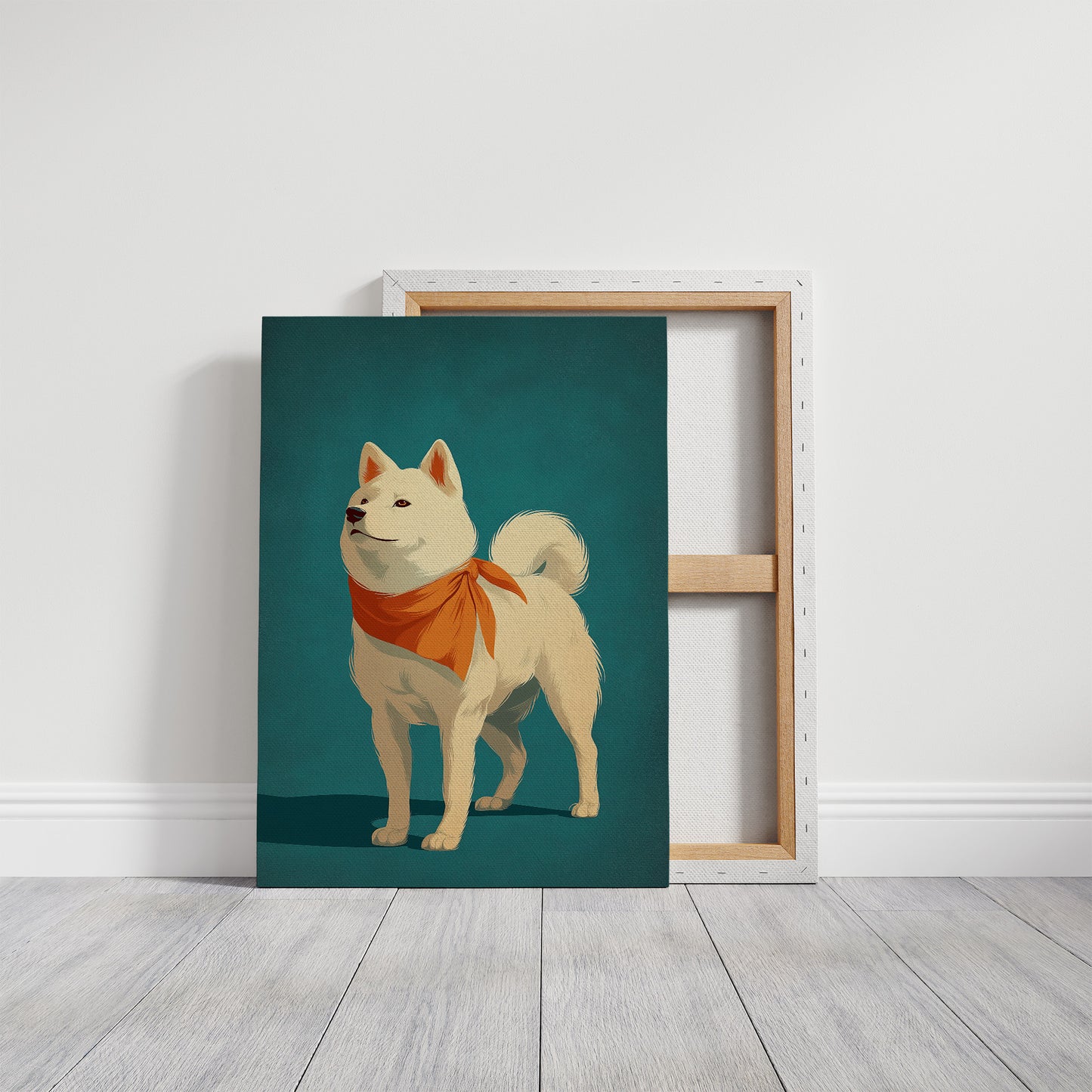 Loyal Companion in Teal and Tangerine