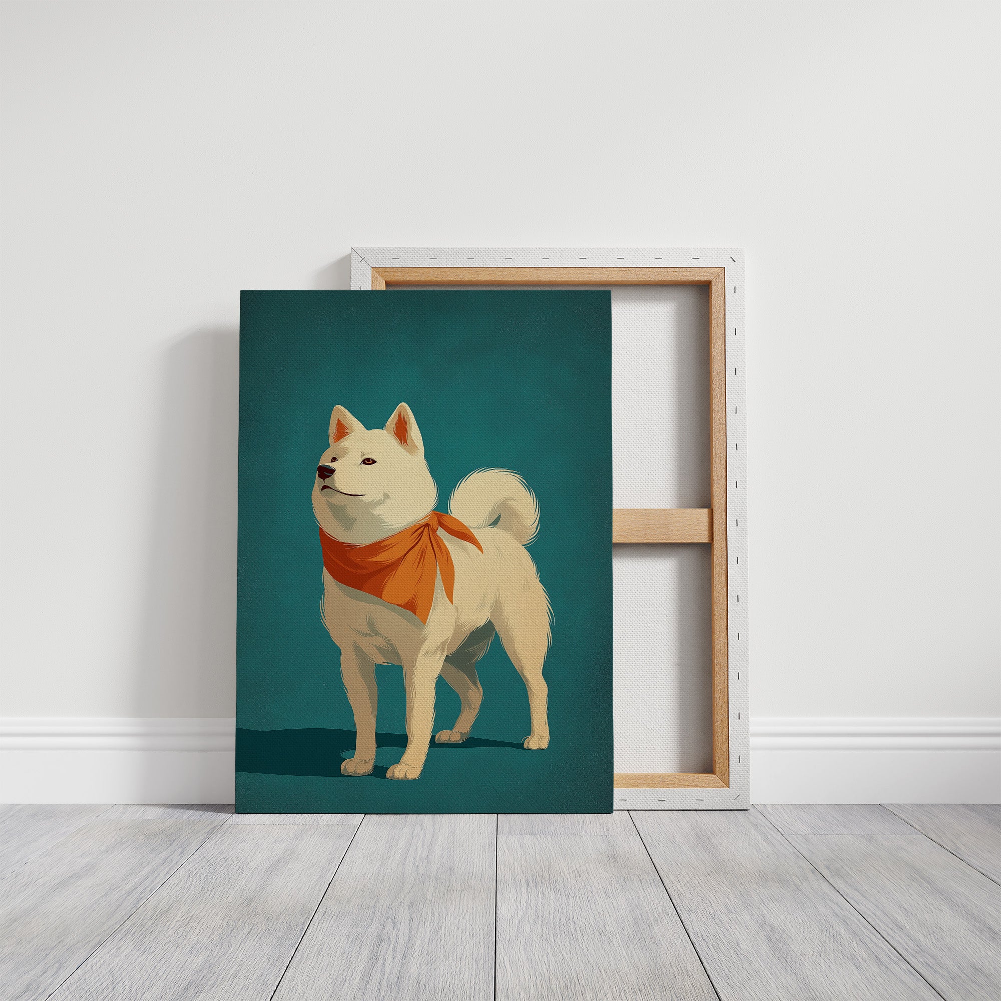 Loyal Companion in Teal and Tangerine