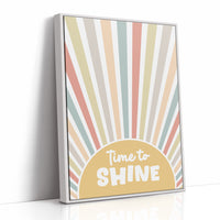 Time To Shine Retro Sunburst Print