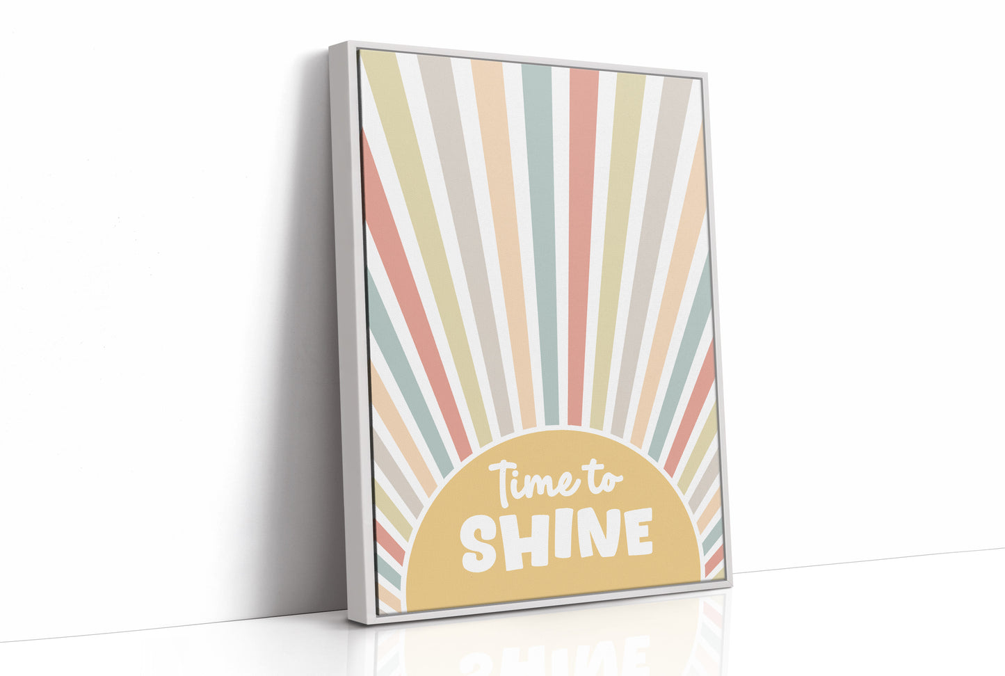 Time To Shine Retro Sunburst Print