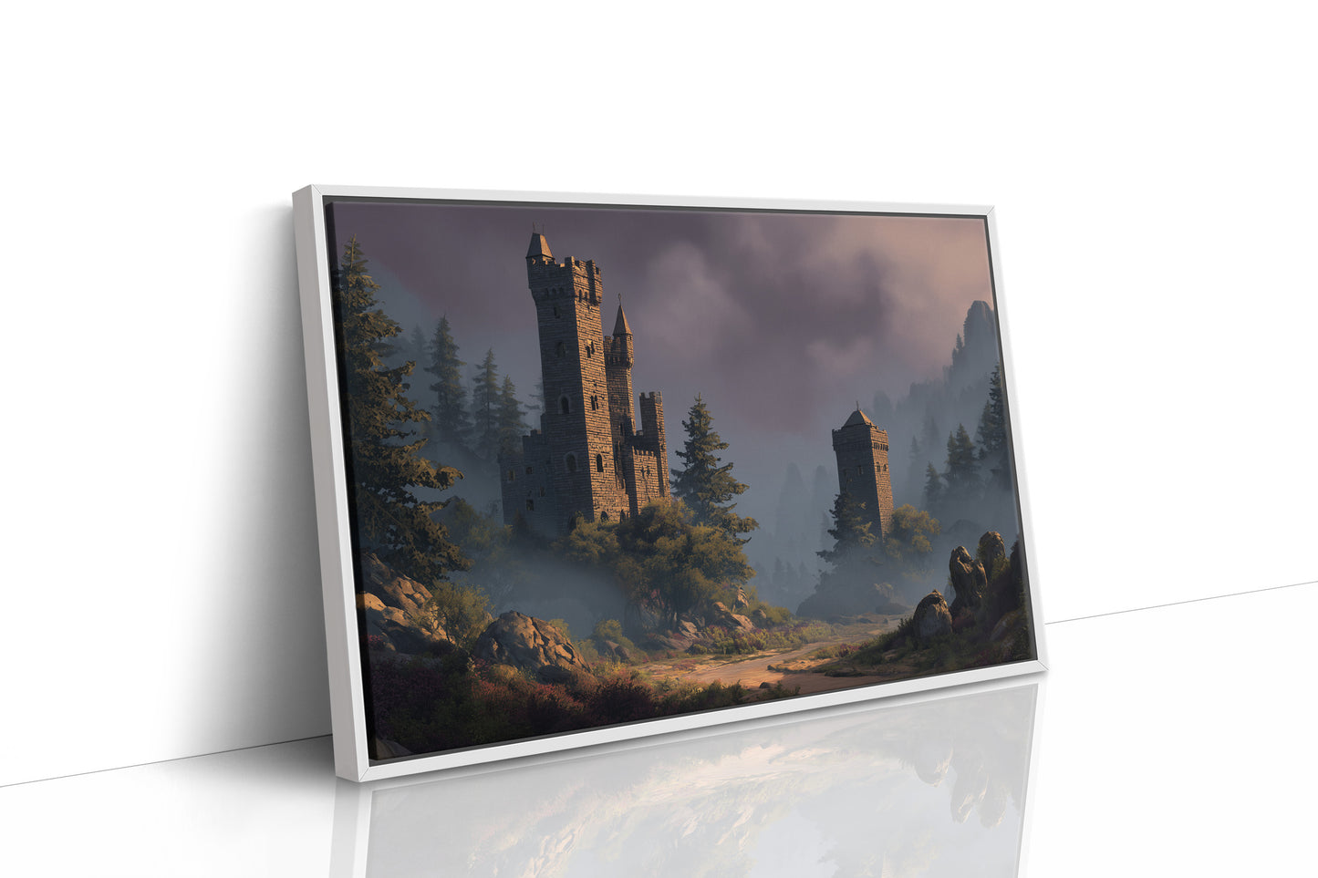 Ancient Towers Amid Mountain Mist