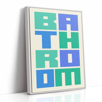 Geometric Letters Dance In Mint Blue