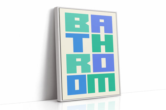 Geometric Letters Dance In Mint Blue