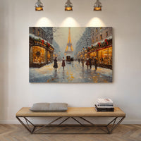 Winter Lights Glow On Paris Streets
