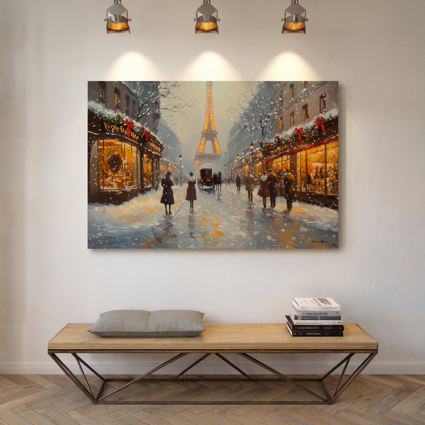 Winter Lights Glow On Paris Streets