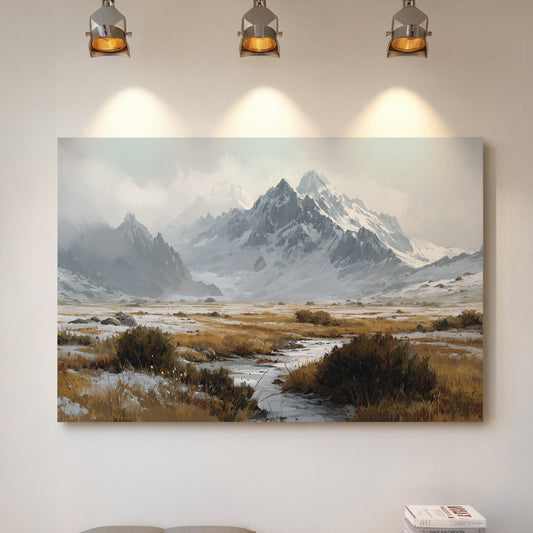 Winter Grasses Dance Below Peaks