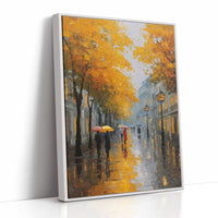 Autumn Rain Lights Paris Streets