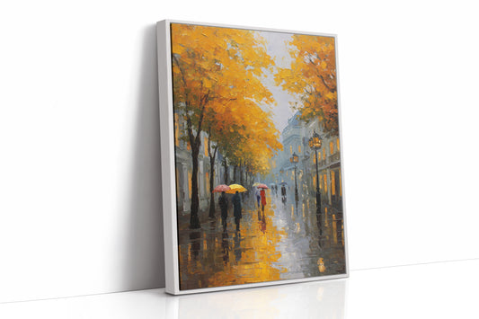 Autumn Rain Lights Paris Streets