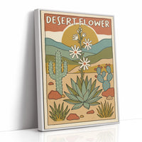 Desert Flower — Vintage Southwest Travel Poster