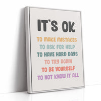 Its OK To Make Mistakes Affirmation Poster