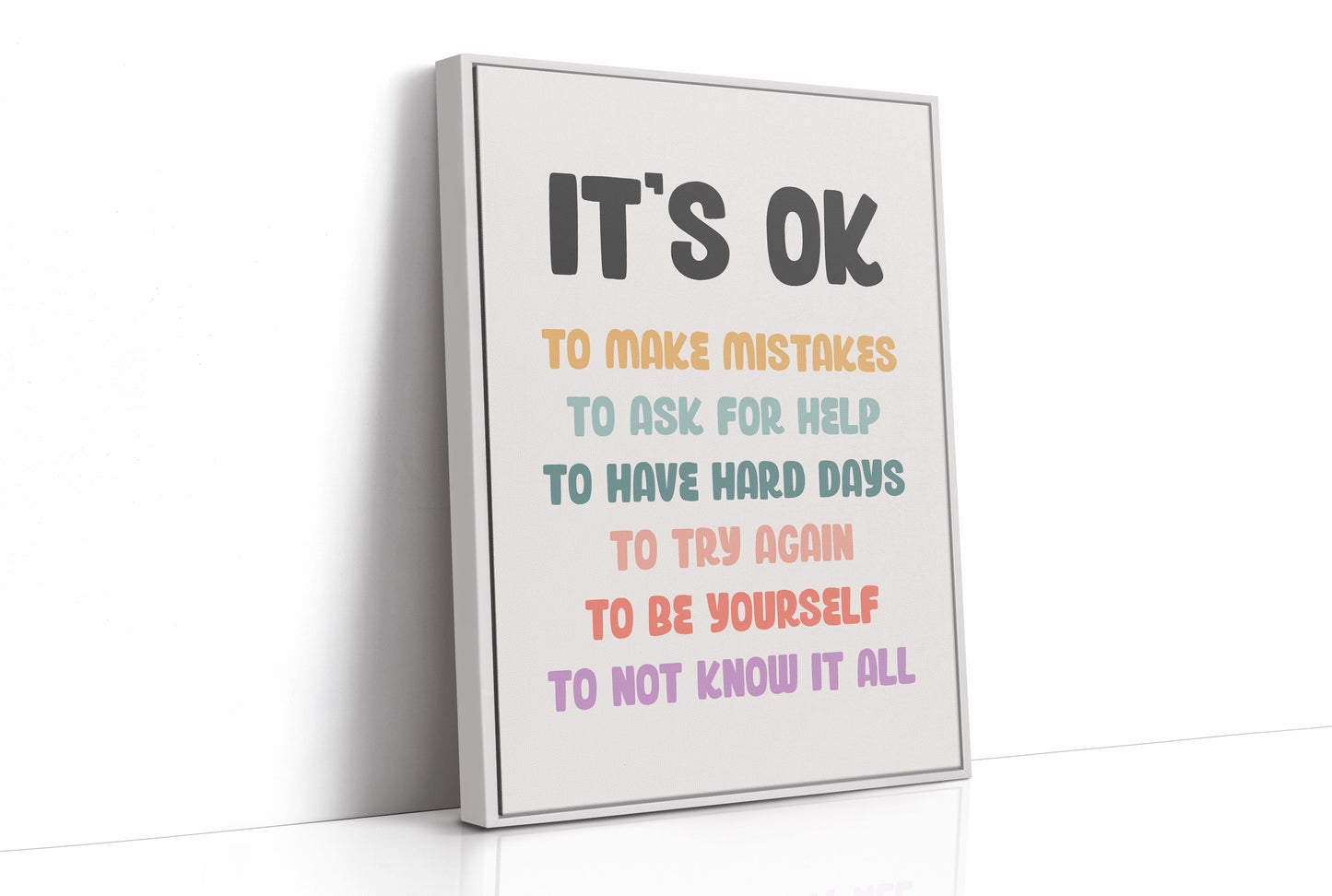 Its OK To Make Mistakes Affirmation Poster