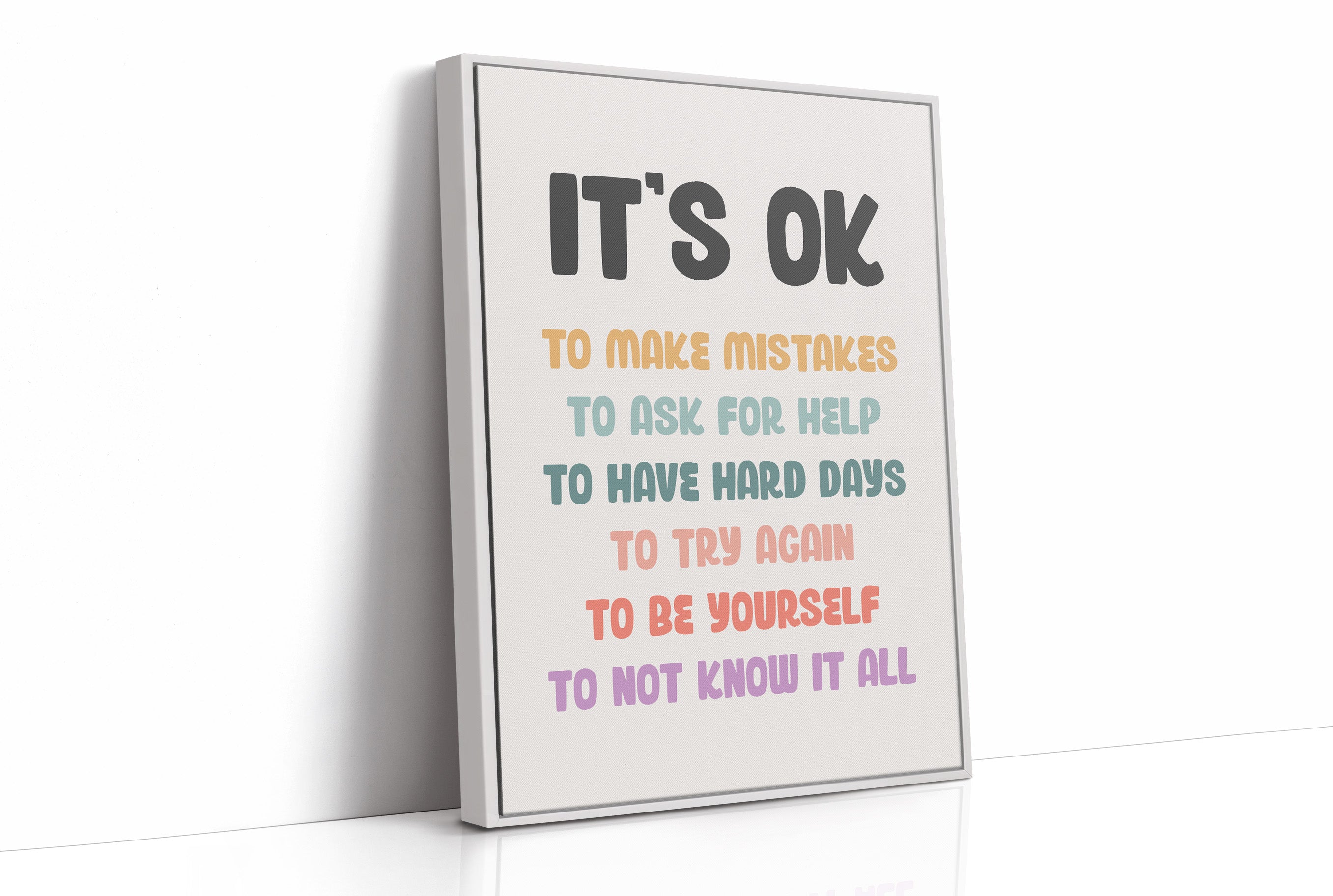 Its OK To Make Mistakes Affirmation Poster