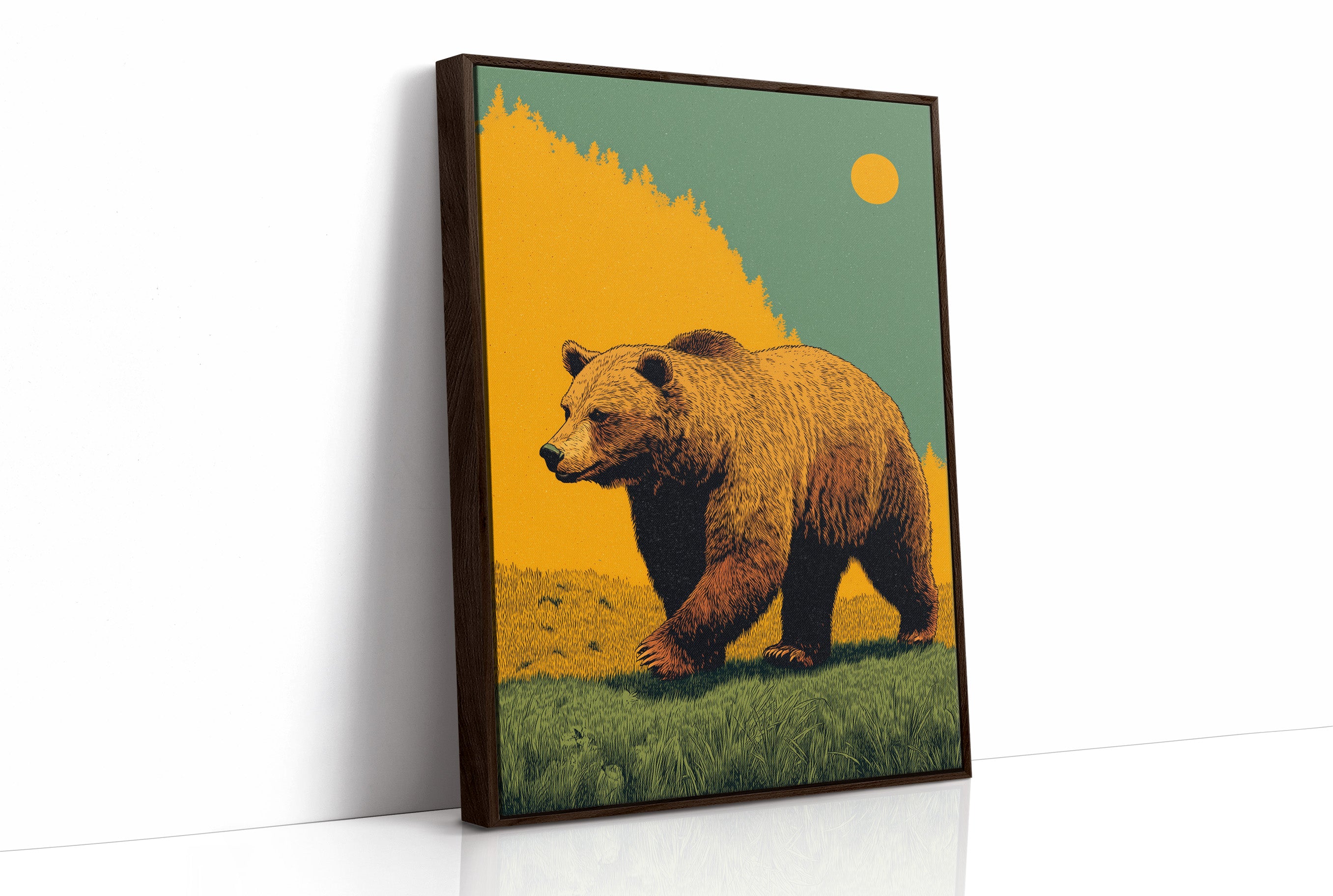The Grizzly Walks at Dusk