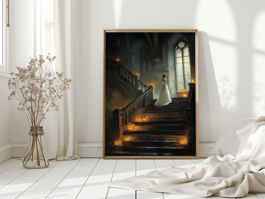 A Bride Among Flickering Lights
