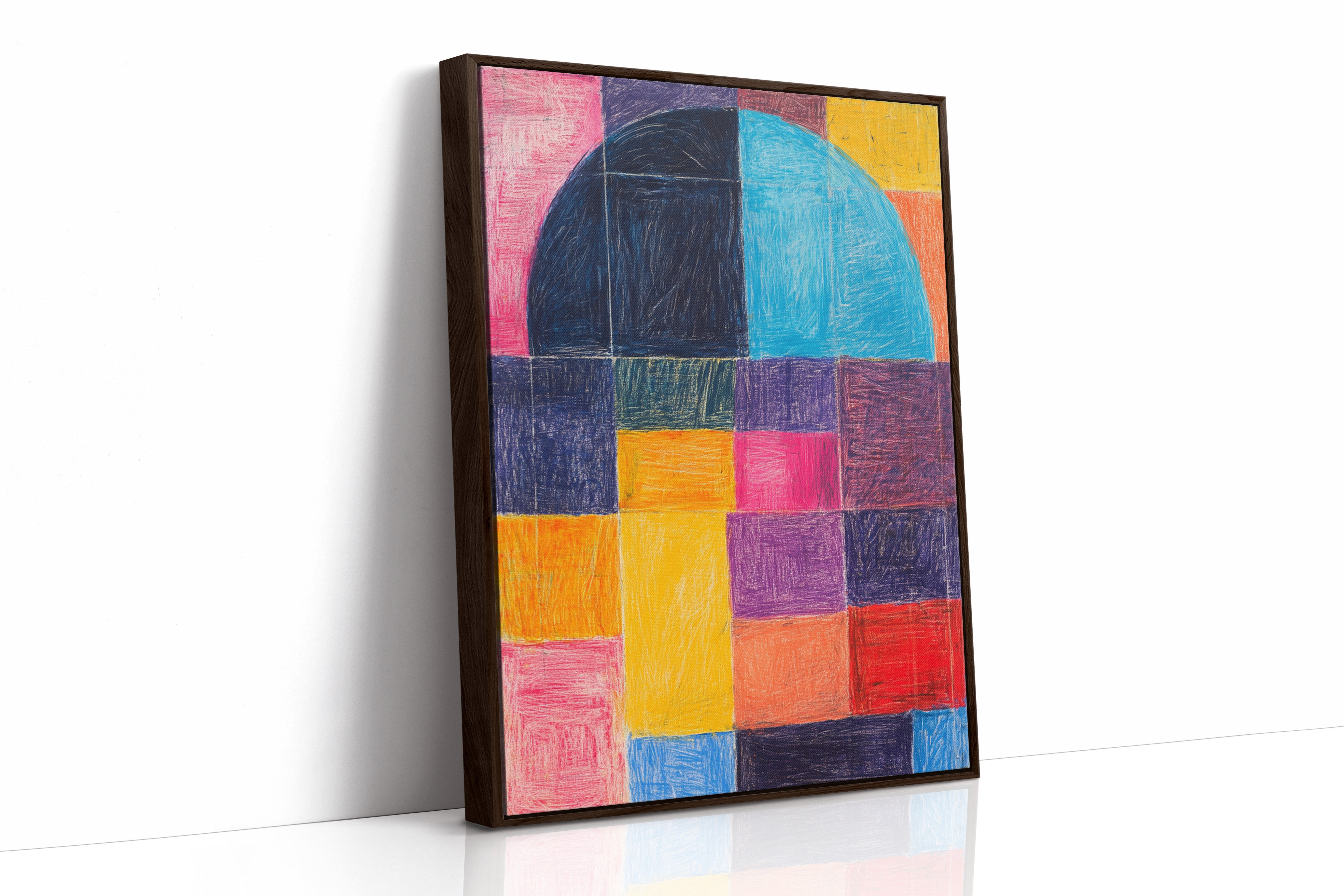 Colors Dance Through City Windows