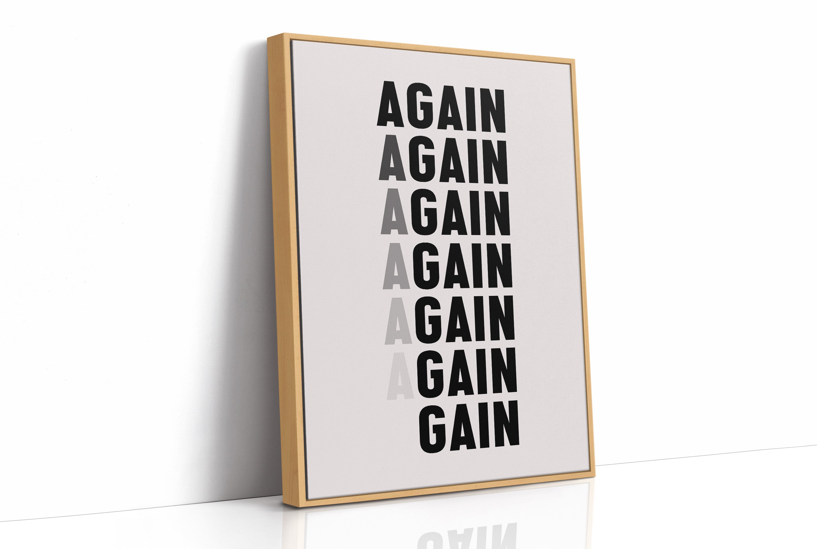 Again And Again Gain Typography