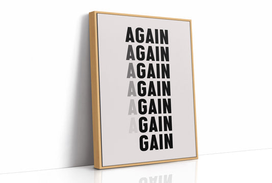 Again And Again Gain Typography