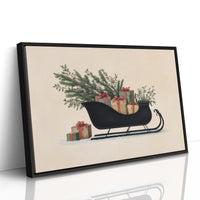 Sleigh Silhouette Carries Winter's Promise