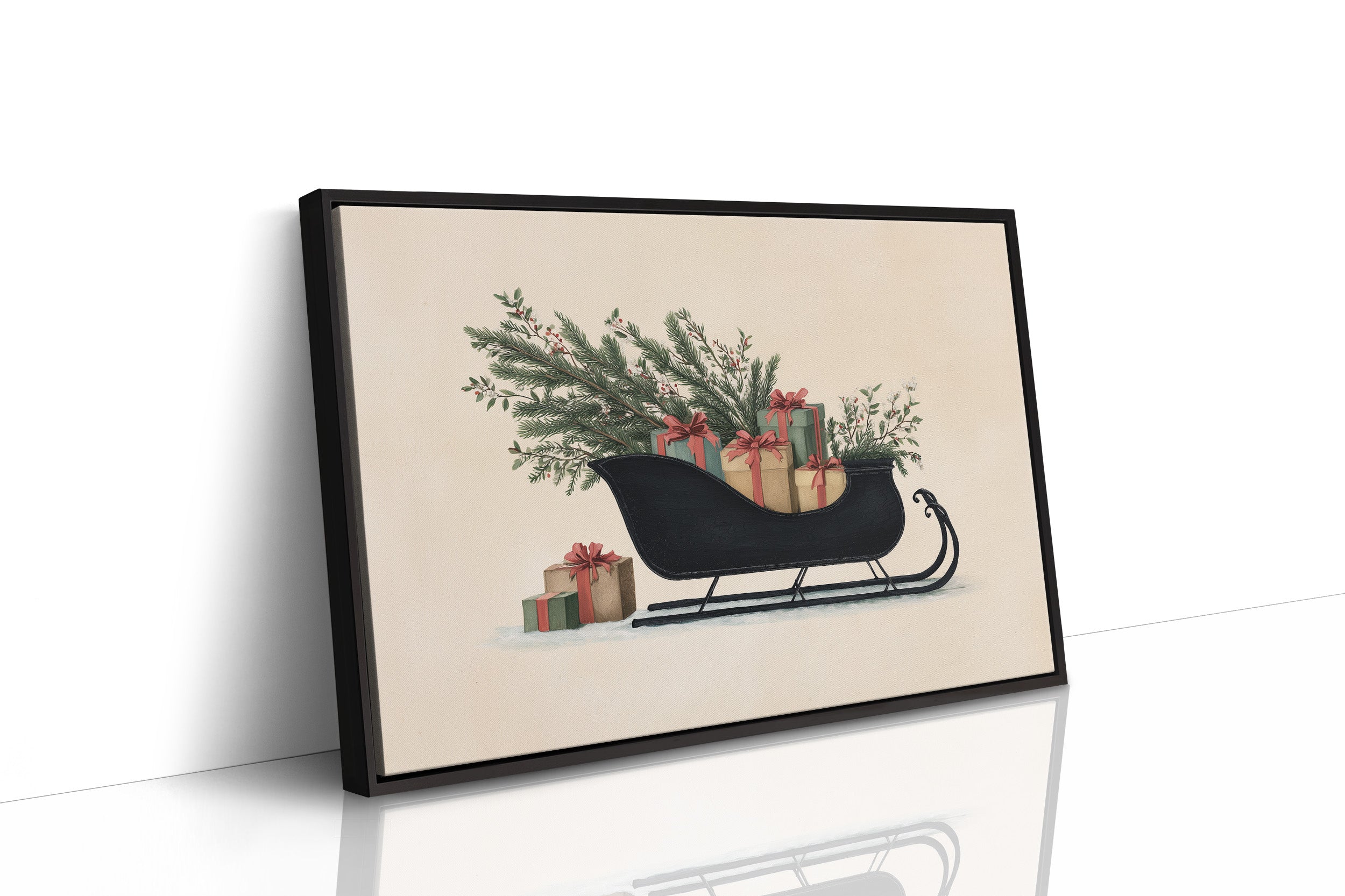 Sleigh Silhouette Carries Winter's Promise