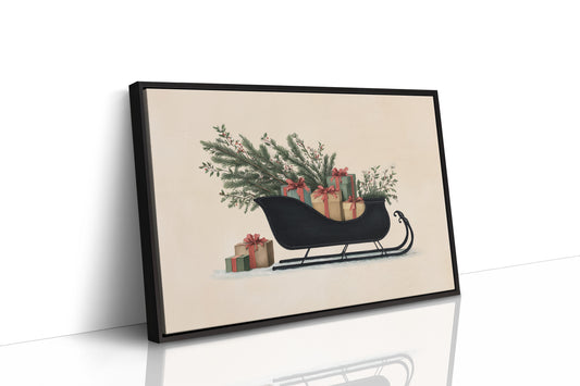 Sleigh Silhouette Carries Winter's Promise