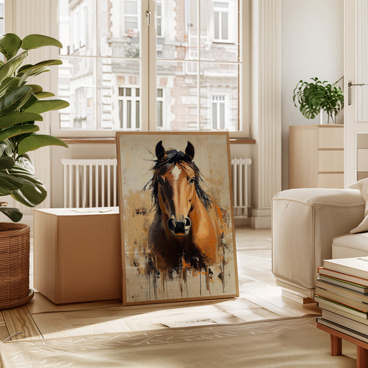 Golden Mare with Wild Mane