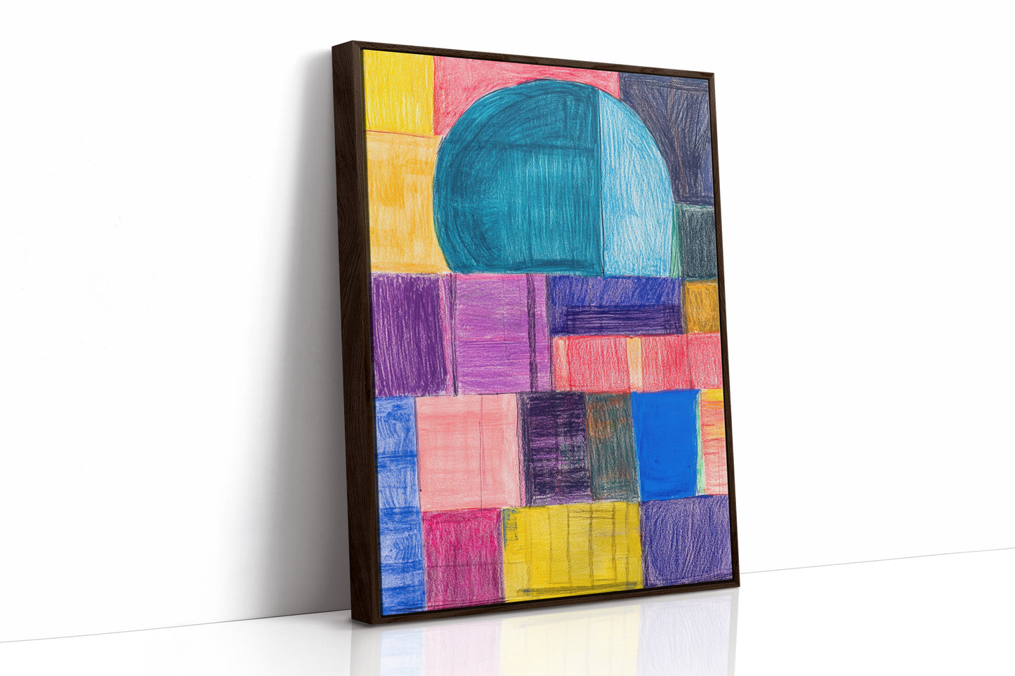 Moonrise Over Color Block City