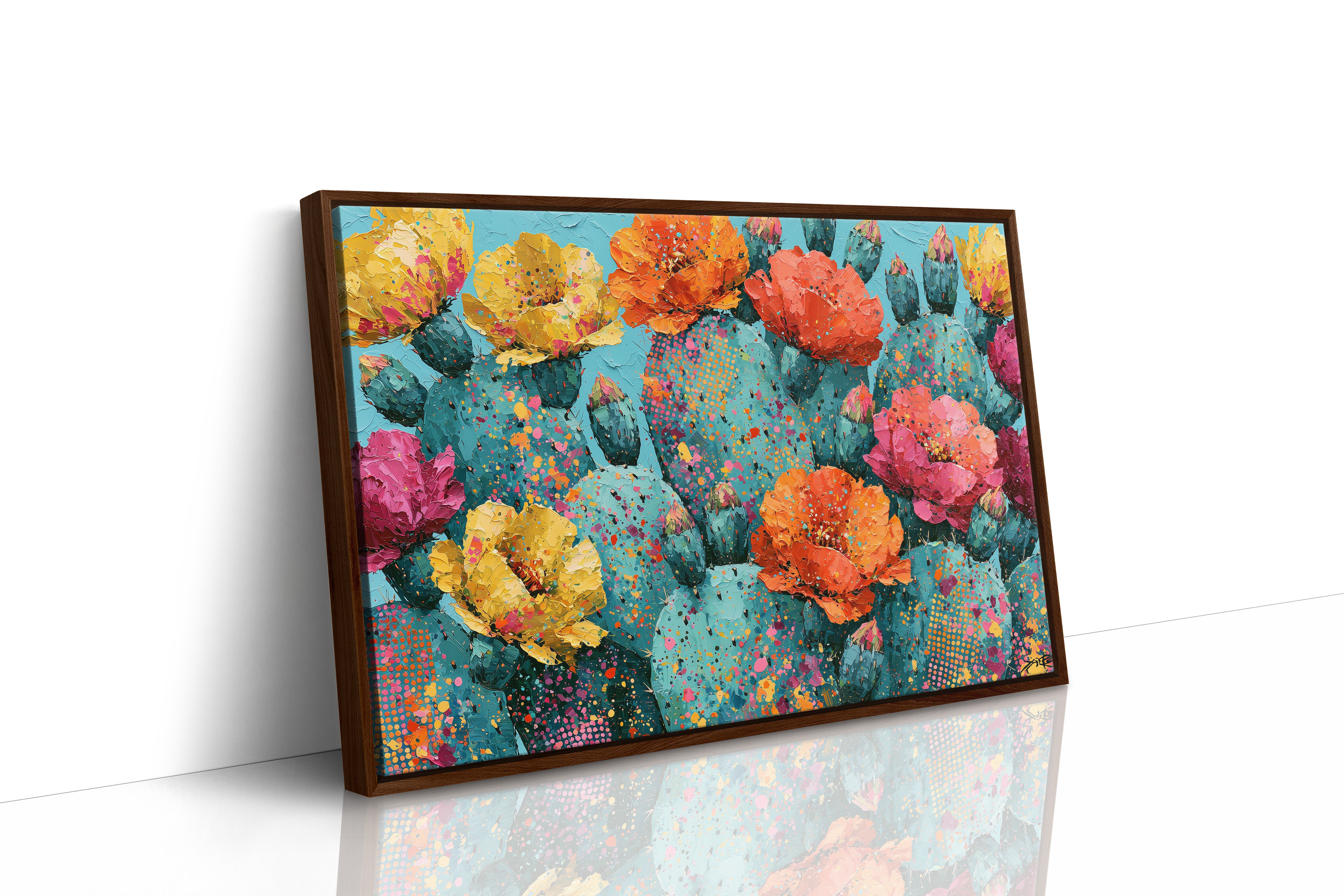 Cactus Bloom, Speckled Turquoise