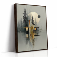 Geometric Pines Meet Rising Moon