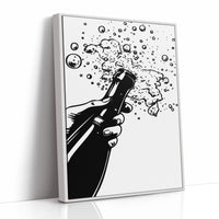 Bubbles Dance Their Midnight Toast
