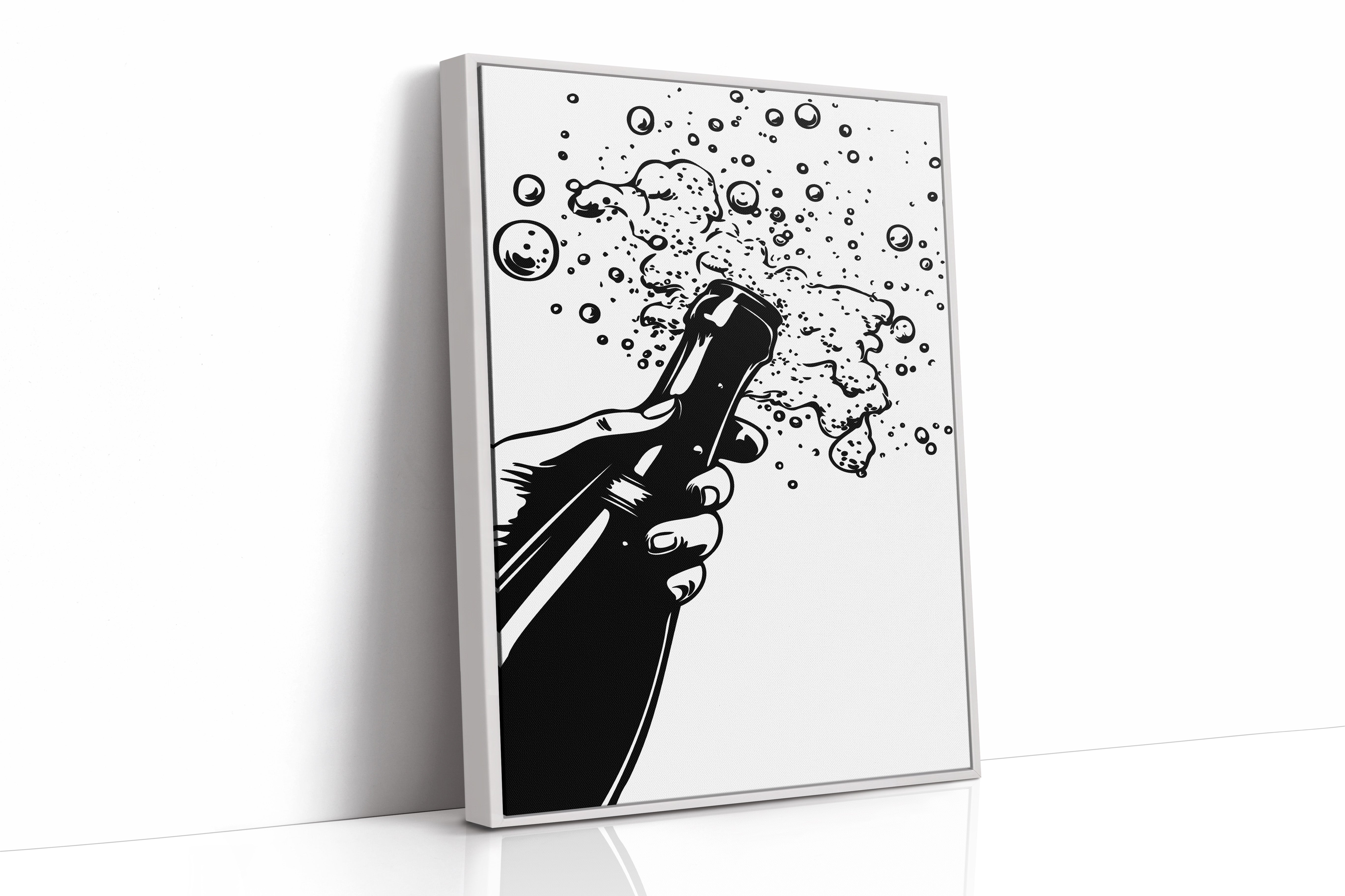Bubbles Dance Their Midnight Toast