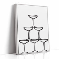 Champagne Tower Draws Midnight Maps