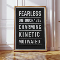 Fearless Motivated Kinetic Bold Text Art