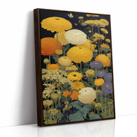 Golden Blooms Dance Through Midnight Gardens