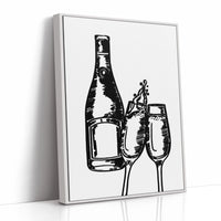 Bubbles Dance Their Midnight Toast