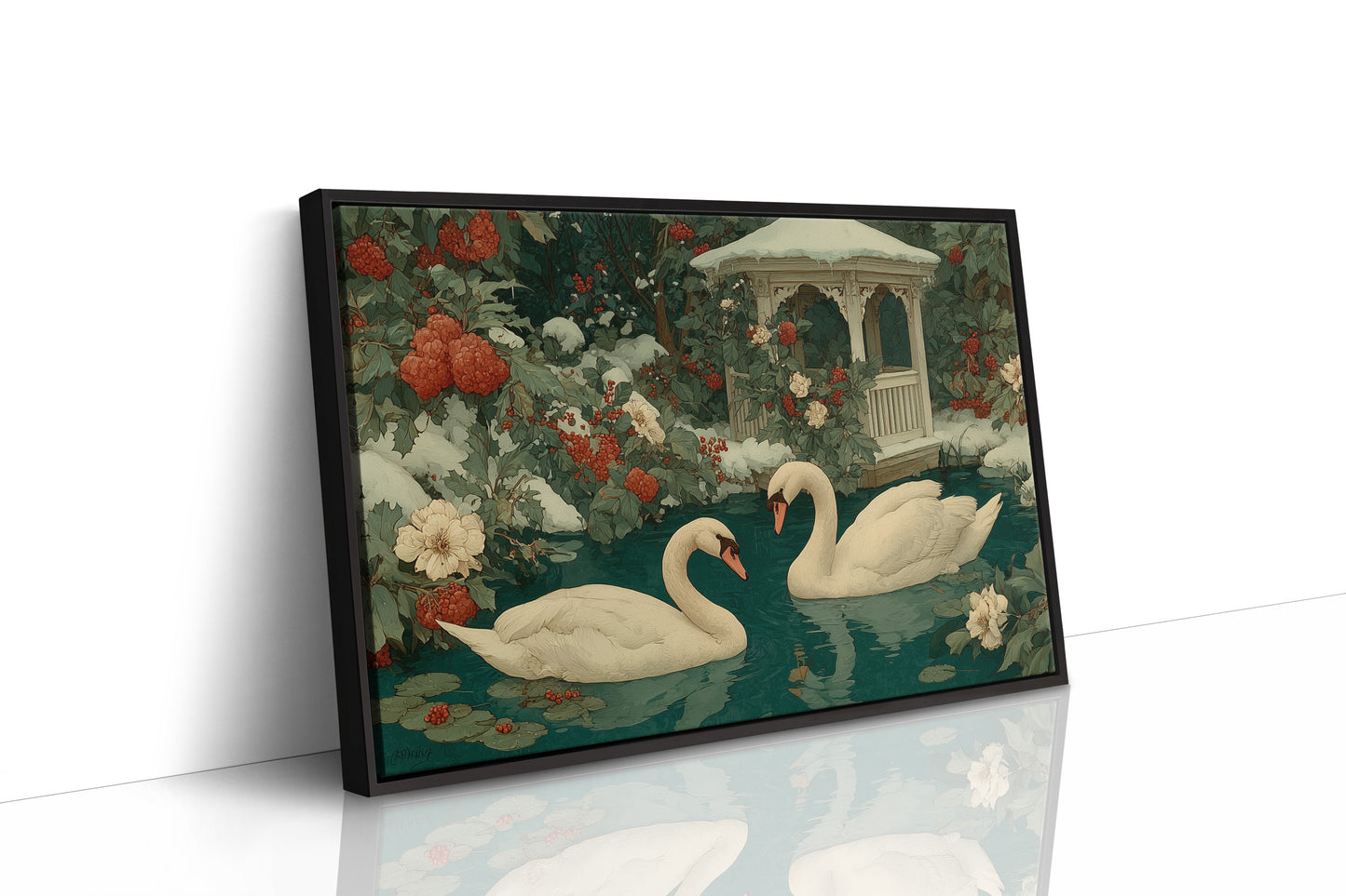 Two Swans, Winter Garden