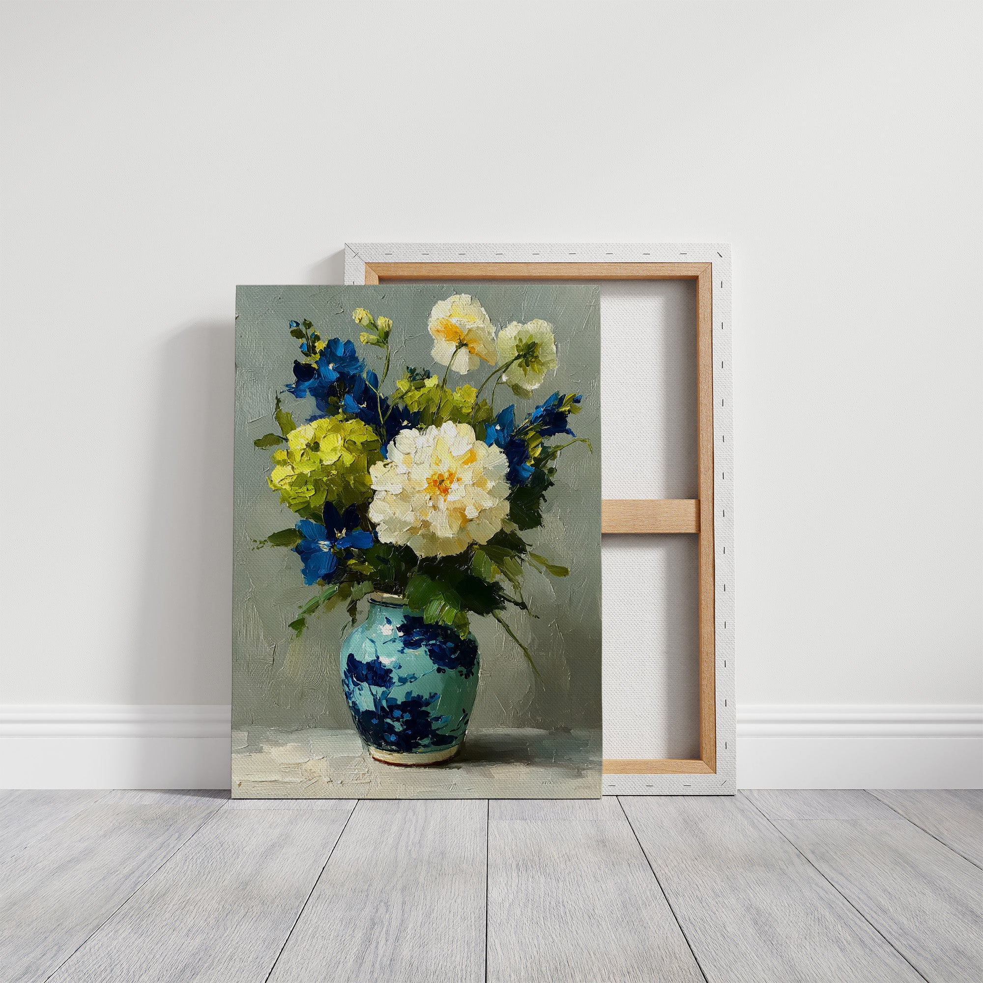 Tuesday Flowers in the Blue Vase
