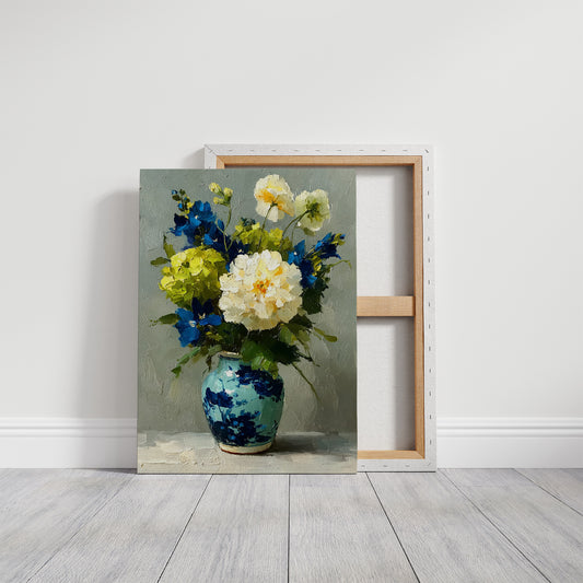 Tuesday Flowers in the Blue Vase