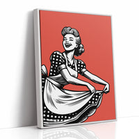 Polka Dots Dance Through Ruby Skies