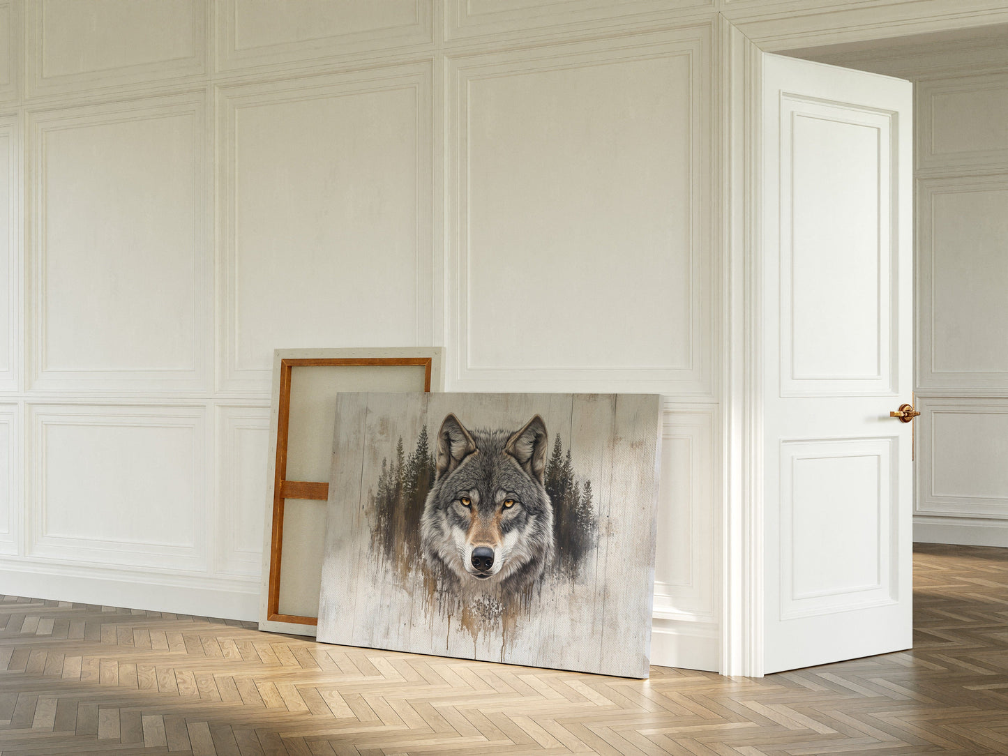 Ancient Forest Holds Wolf's Gaze
