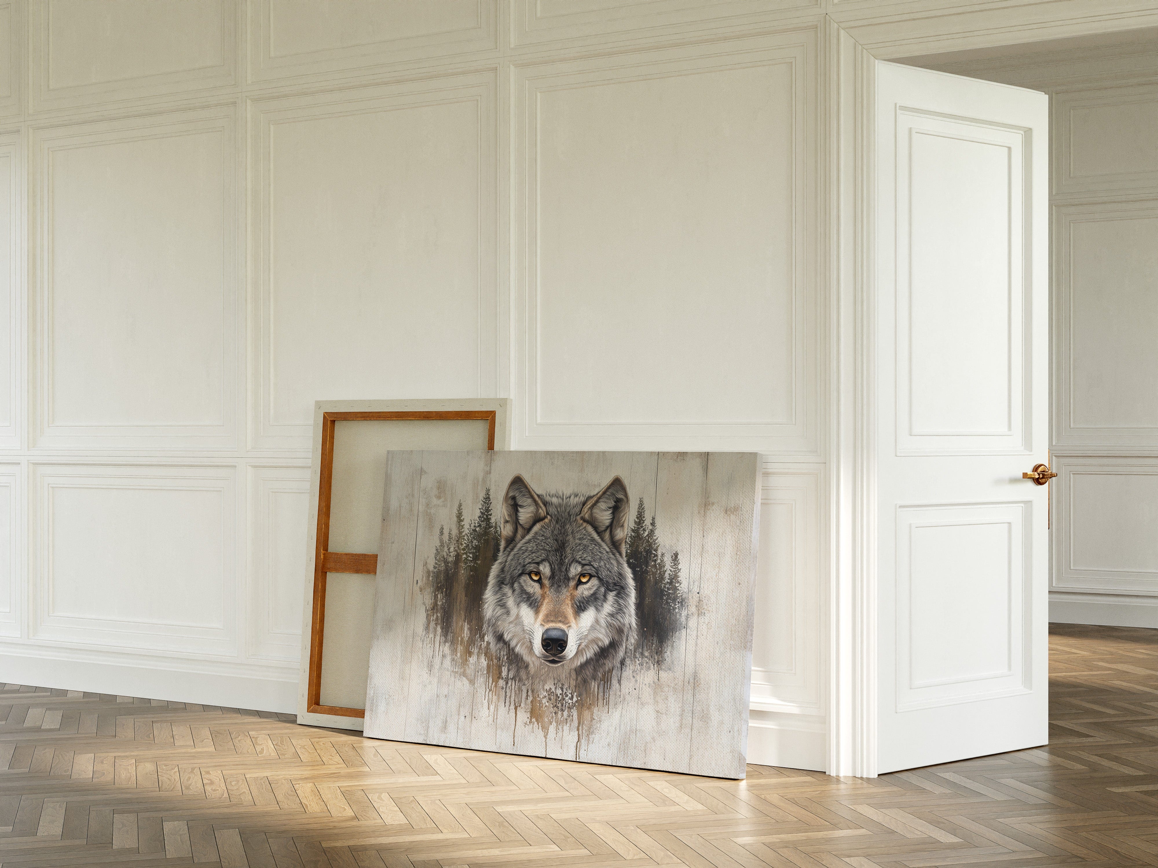 Ancient Forest Holds Wolf's Gaze
