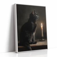 Feline Vigil By Candlelight